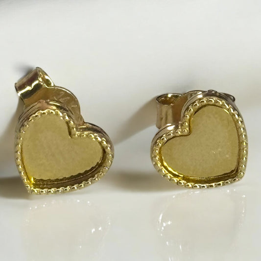 Broquel corazón 14k