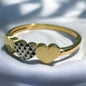 ANILLO DAMA 3 CORAZONES 14K